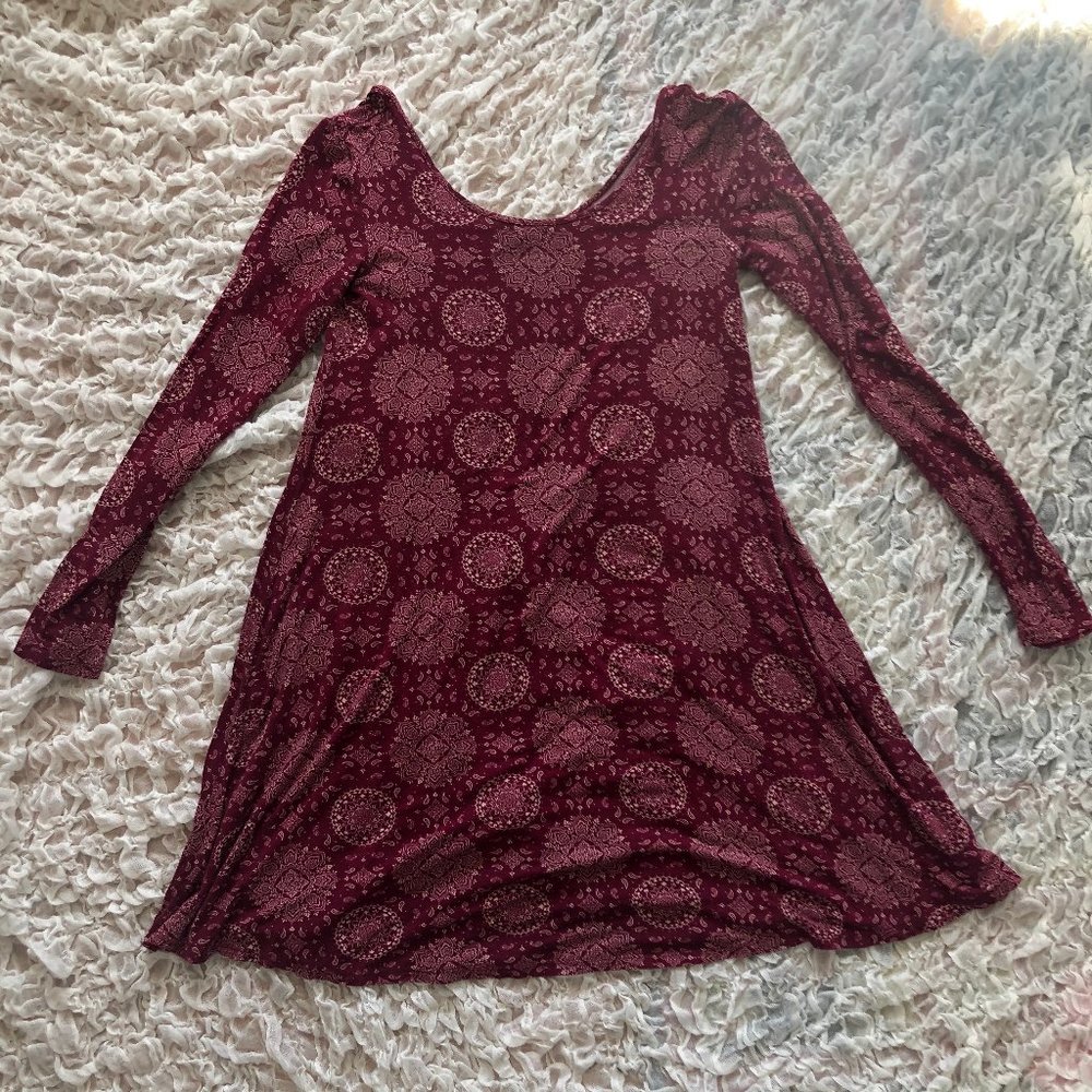 Forever 21 Scoop Neck Mandala Print Shirt Dress